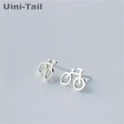 New Hot 925 Tibetan silver creative mini bike earrings personality wild Korean temperament simple student tide ear jewelry