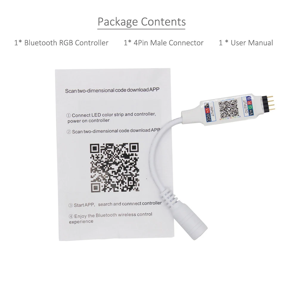 Mini RGB Bluetooth Controller DC 5V 12V 24V Mini Muziek Bluetooth Controller Licht Strip Controller voor RGB RGBW LED Strip