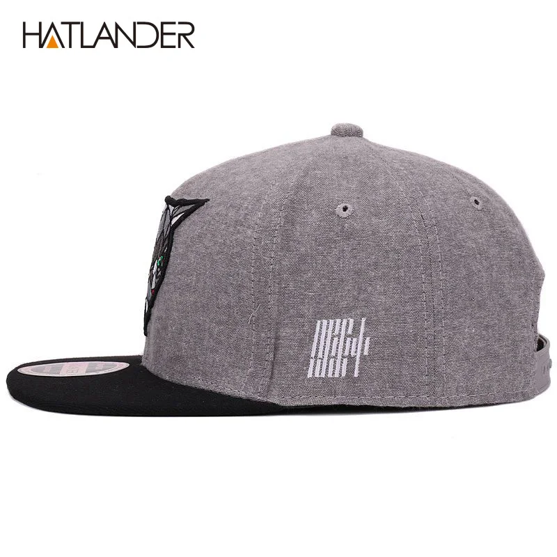 Hatlander 3D Devil Eyes Baseball Caps Retro Gorras Hats Planas Chapeau Flat Bill Hip Hop Snapbacks Caps For Men Women Unisex