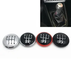 5/6 Speed Gear Shift Knob Cap Emblem Badge Cover for VW Volkswagen Golf Jetta MK3 MK4 GTI MK4 Bora LUPO POLO SEAT IBIZA CADDY