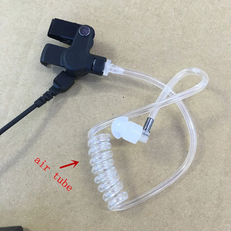 Long Big PTT Air Tube headphoenfor Motorola MTH800 MTH850 MTP850 MTS850 MTH600  MTH650 etc walkie talkie