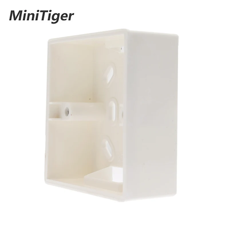 Minitiger External Mounting Box 86mm*86mm*34mm for 86mm Standard Touch Switch and Socket Apply For Any Position of Wall  Surface