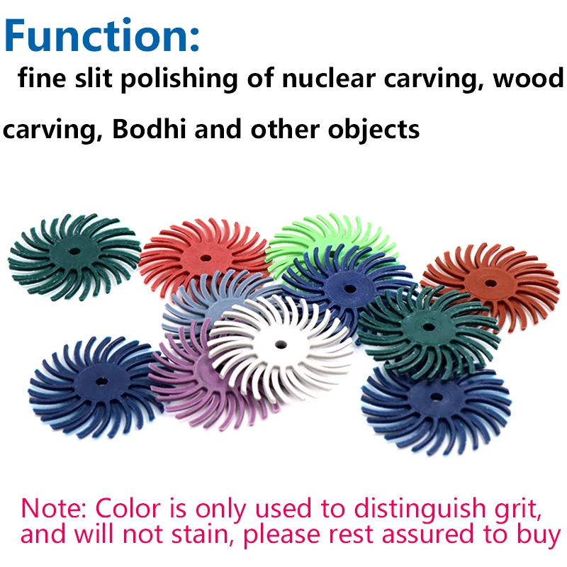 10pcs Detail Abrasive Brush Grit 80-2500 Power Wood Carving Tools Accessories + 2pcs 2.35/3.0mm Shank For Dremel Rotary Tool