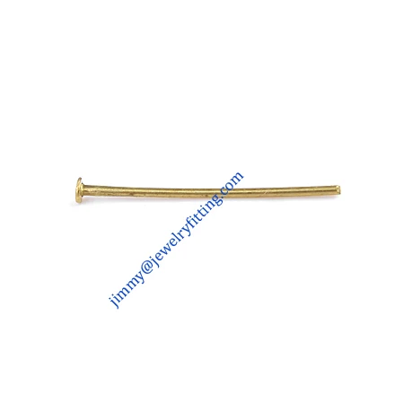 Jewelry Making findings Raw brass metal Head Pins with flat end Scarf Pins jewellry findings 0.6*16mm shipping free