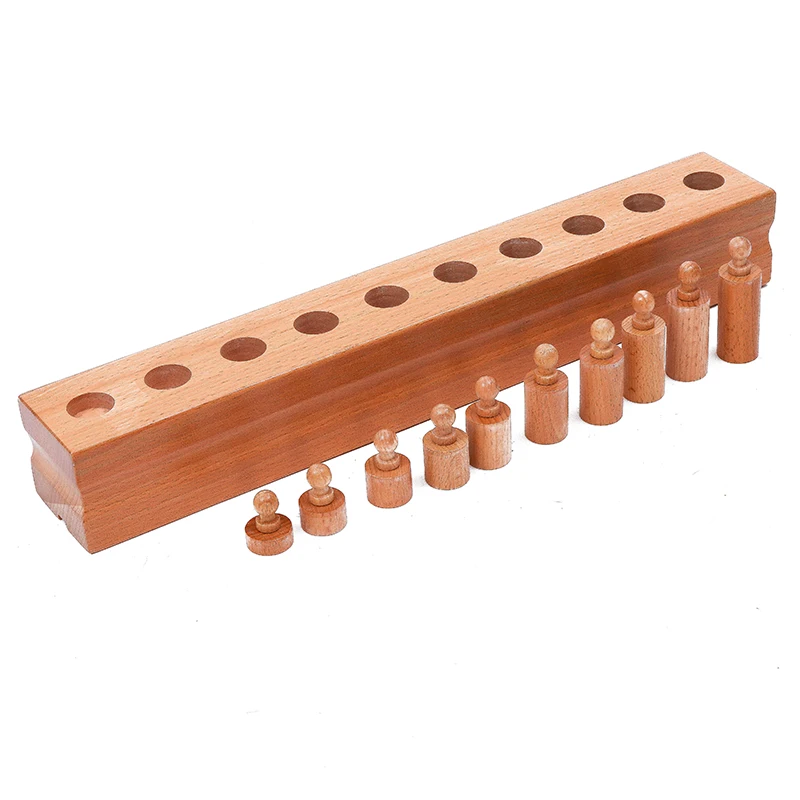 Montessori teaching aids kindergarten sensory learning children\'s wooden educational toys Cylinder Block