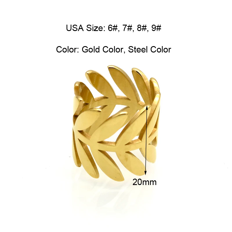 BORASI Brand Classic GORGEOUS TALE  Delicate Leaf Branch Ring Everyday Women Jewelry Gold Color Ring For Wedding Bridesmaid