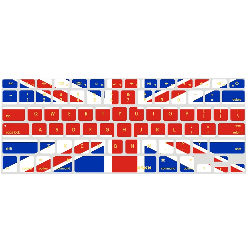 

XSKN UK National Flag Design Keyboard Skin Silicone Laptop Keyboard Protector For Macbook Pro Air Keyboard Cover Skin For Mac