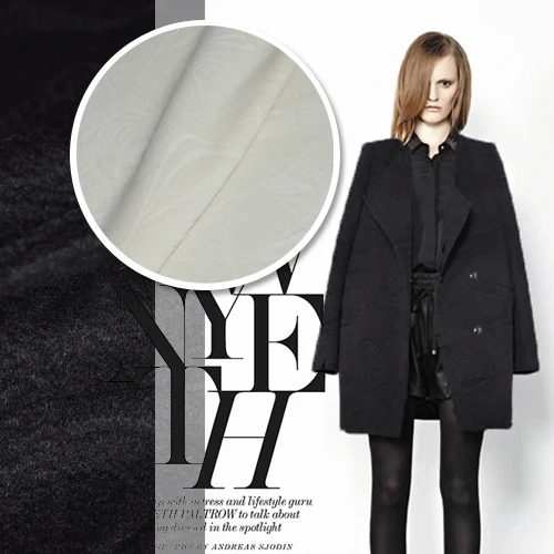 LEO&LIN   Fashion Max Elegant Series Of two-color super-soft Jacquard Cashmere Overcoat Fabric 50cm