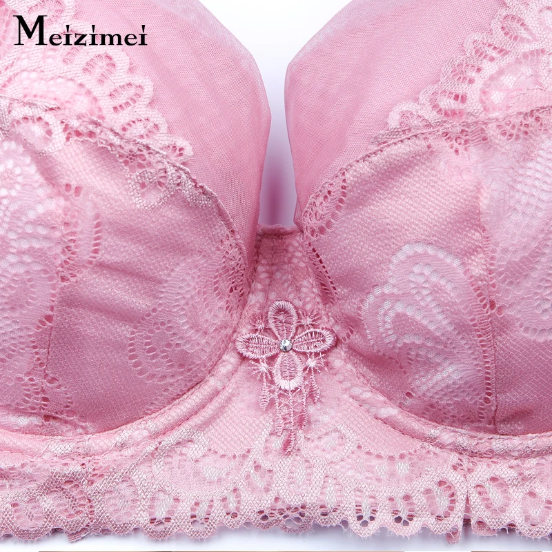 Meizimei woman\'bra sexy minimizer bralette beauty back push up lingerie bh DEF120 plus size brassiere girl ladies lace underwire