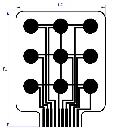 Piezoresistive flexible thin film pressure-sensitive switch Flexible Nano pressure sensor distributed Gradient induction switch