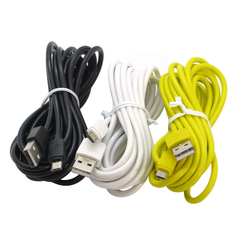 10pcs/lot 1M 2M 3M Colorful 5Pin Micro USB Cable for Samsung Huawei Xiaomi Phone Tablet Fast Android Micro USB Cord