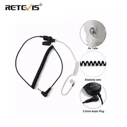 Retevis-conector de Audio de 3,5mm con tubo acústico, auricular solo para walkie-talkie Motorola, micrófono de altavoz, C9049A