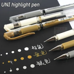 1pcs UNI-153 Gel Ink Signature Pen High Light /Coverage /White Space Paint Oil Stroke Marker 1.0mm Gold/Silver/Black/Blue/Red