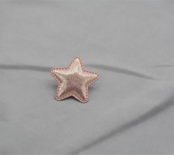 Shiny Star Padded Patches for Clothes, Sewing Supplies Decoration, Sew-on, Powder, 4.5cm, 30Pcs Lot