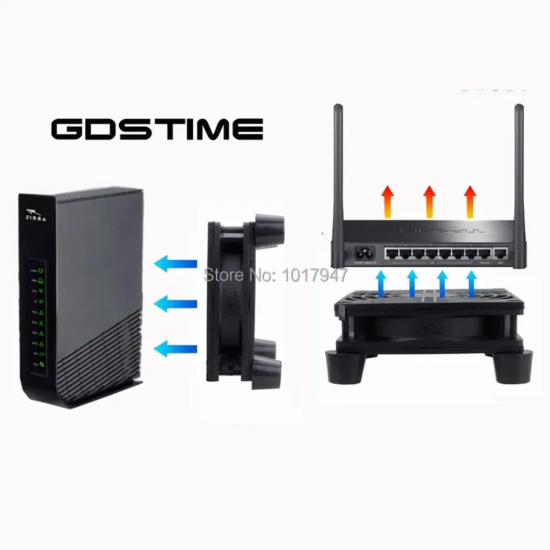 2 pièces Gdstime 92mm TV Box sans fil routeur ventilateur de refroidissement DC 5 V USB refroidisseur d'énergie 92x92x25mm 9 CM avec filet de protection