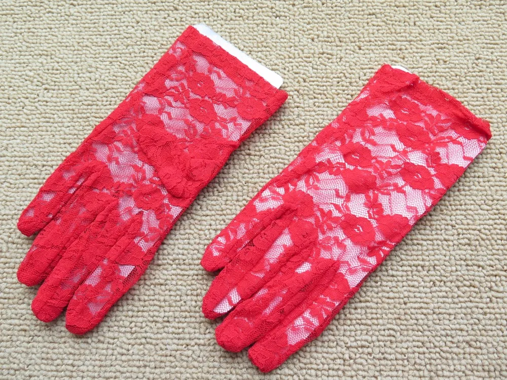 2022 fashion Women vintage Goth Party Sun Protection Hollow-Out Sexy Dressy Mittens Fingerless Lace Gloves