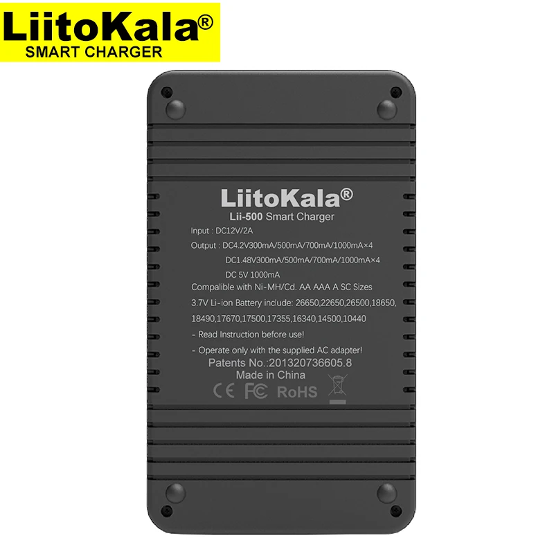 Liitokala-cargador de batería de litio Lii-500 18650, dispositivo de carga de 18650, 1,2 V, 3,7 V, 3,2 V, 3,85 V, AA/AAA, 26650, 16340, 25500, NiMH
