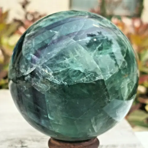 2.3LB Natural Fluorite Quartz Crystal Gem Mineral Sphere Ball Healing