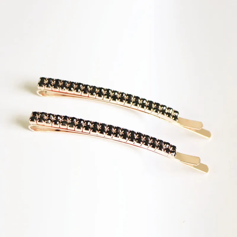 1PCS Fashion Double row Pearl rhinestone side clip Accessories For Women Girls Hairclip Headwear