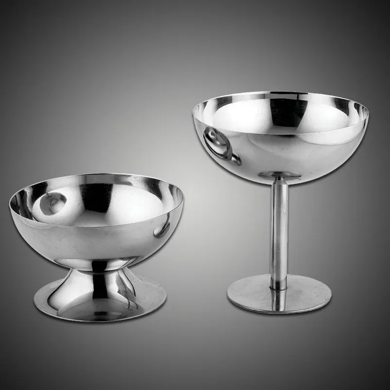 Stainless Steel Ice Cream Cups Cocktail Cups Cooking Tools Dessert Fruit Metal Bar Tools Salad Bowl Ice Cream Bowl Kitchen