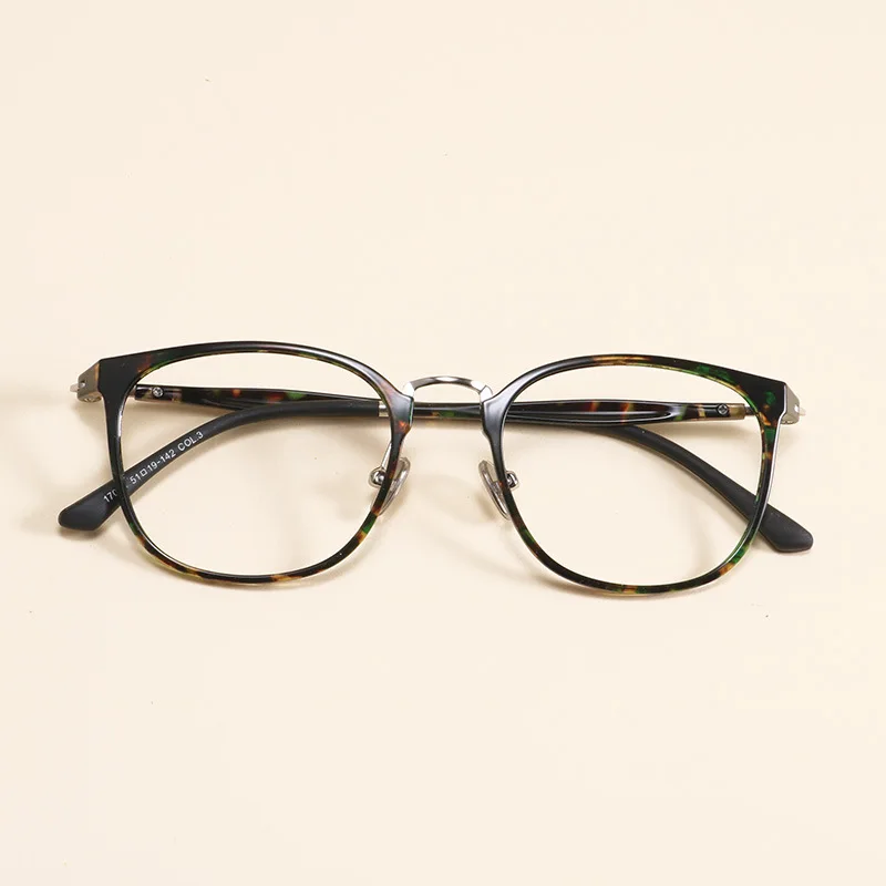 Literary Tungsten Carbon Steel Frame Optical Prescription Frame Student Decoration Myopia Eyeglasses Eyewear 17008