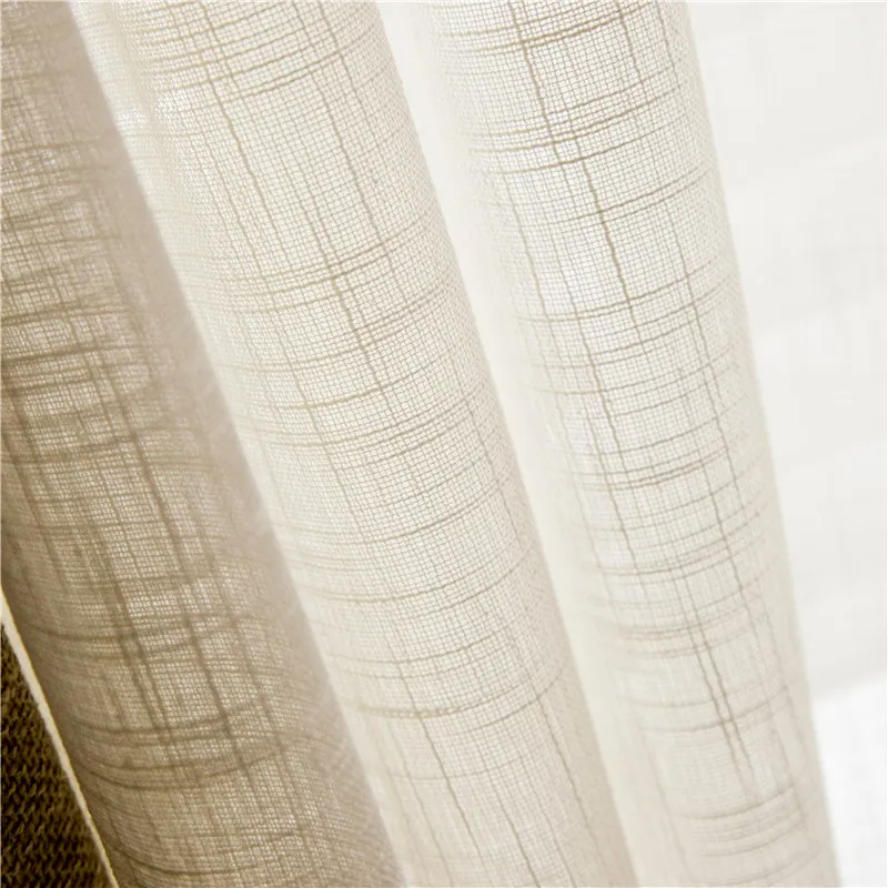 CITYINCITY-americanos Cortinas para Sala, Soft Voile Branco, Sólido Rural Tulle Cortina, Quarto Pronto Feito Cortina