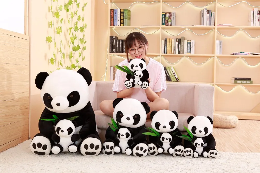 Neue Plüsch-Panda-Spielzeuge, niedliche Stofftierpuppe, Mutter und Sohn, Spielzeug, Geschenk für Kinder, Freunde, Mädchen, Heimdekoration, Weihnachtsgeschenk – Detail 2