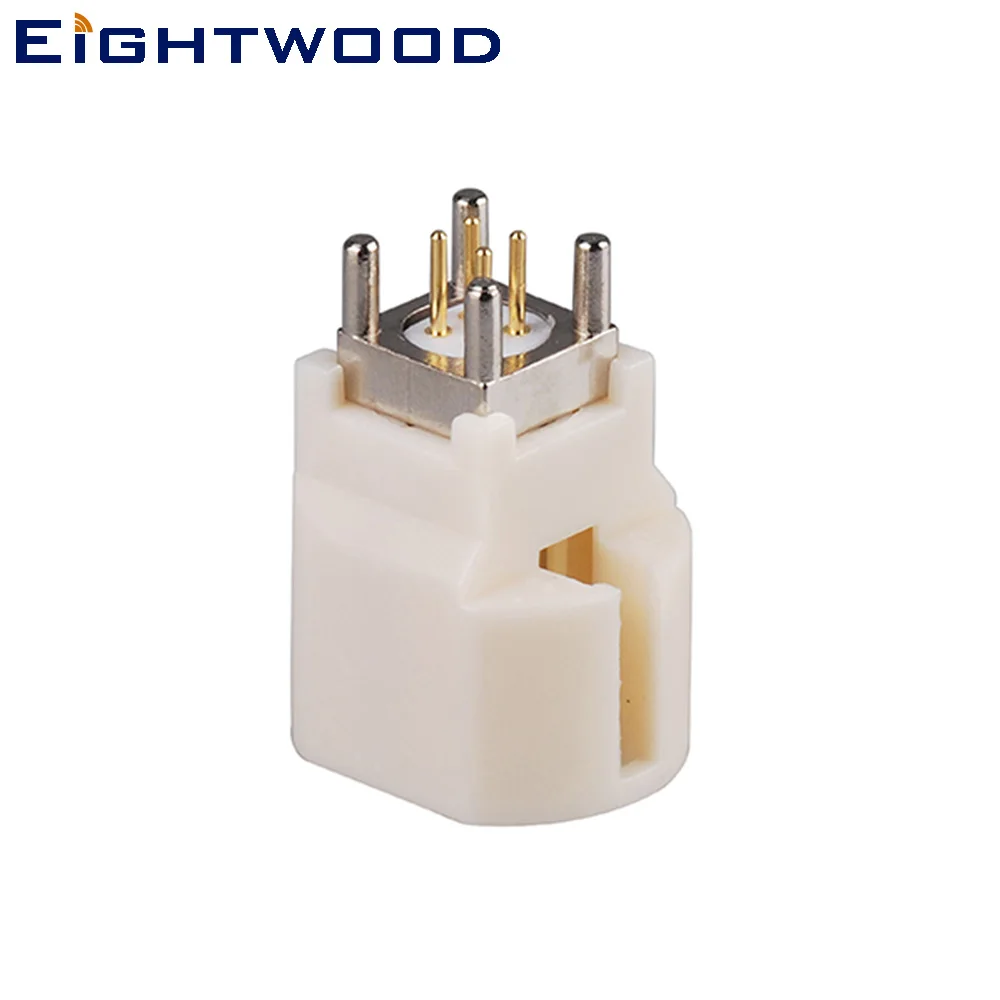 Conector Eightwood HSD LVDS Fakra Code B Cream/9001 Jack hembra montaje PCB 4 pines de salida para tablero Digital de imagen inversa de vehículo