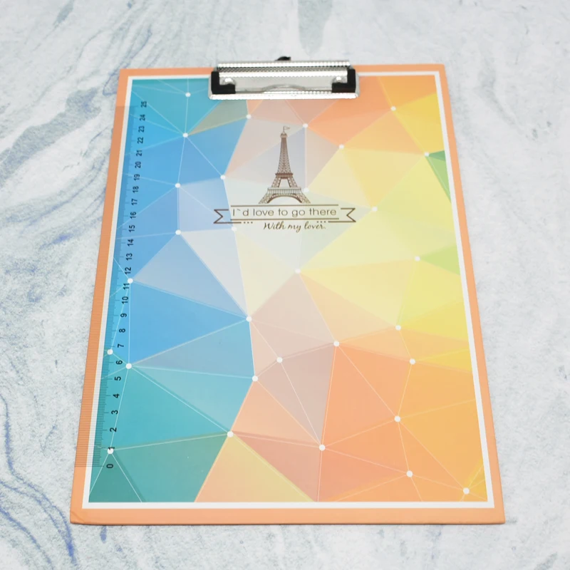 1pcs high quality cute folder board flamingo style simple iron tower quality office folder