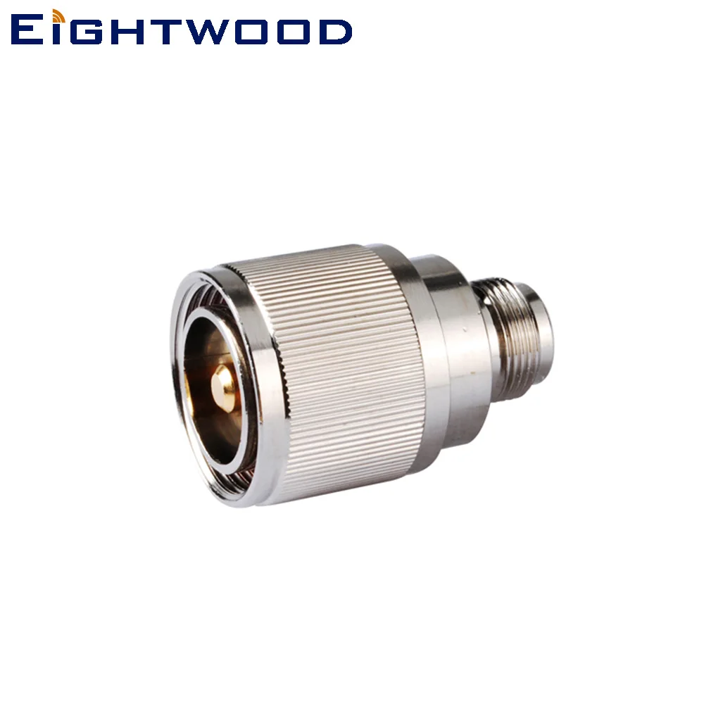 Eightwood L27 to N RF Coaxial Adapter L27 Plug Male to N Jack Female RF Connector Pin to Socket Straight Threaded