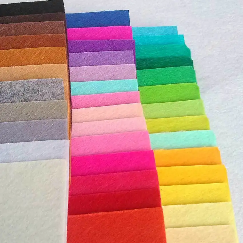 Multicolour 1mm Hard Felt,Polyester Nonwoven Fabric For Needlework,Needle,Sewing,Handmade,Crafts Fabrics Fieltro Feltro