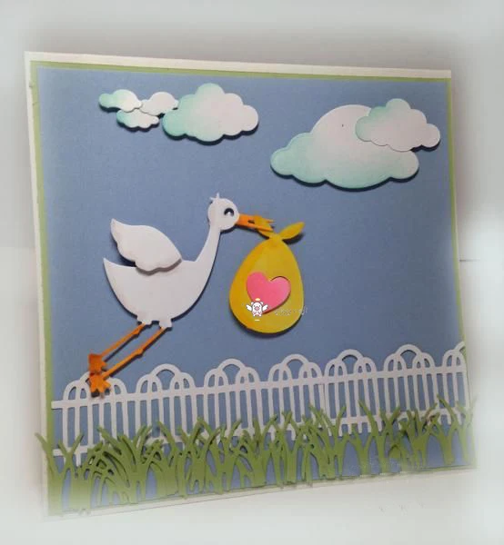 Piggy Craft metal cutting dies cut die mold Love Stork decoration Scrapbook paper craft knife mould blade punch stencils dies