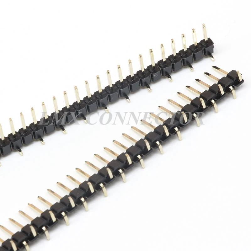 20PCS 2.54mm Male Pin Header Connector 1x40P Single Row SMT SMD  Copper Gold Plated