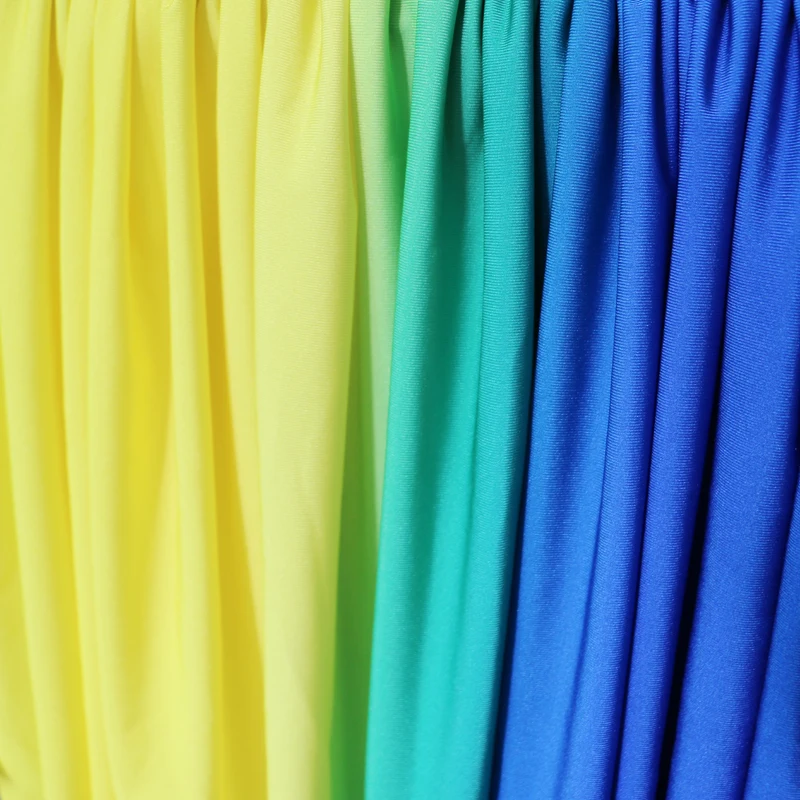 50cm*150cm 4 Way Stretch Polyester Spandex Fabric gradient elastic material for Dancer Swimwear Diy knit fabric