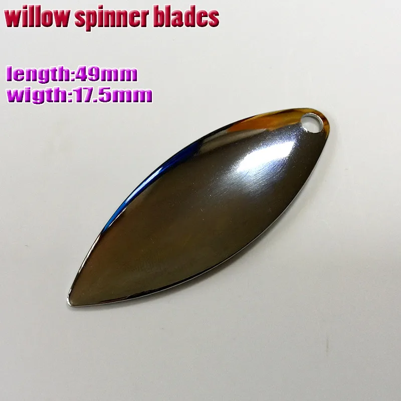 HOT304 pure Stainless steel willow spinner blades smooth,size 4 kinds  50pcs/lot