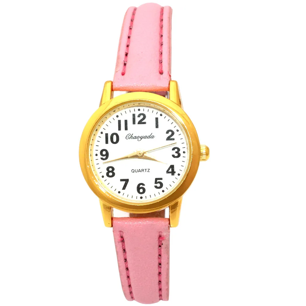 Fashion CYD Brand Lovely Children Watches Girls\' Daily Waterproof Leather Cartoon Watch Quartz Wristwatches For Girls