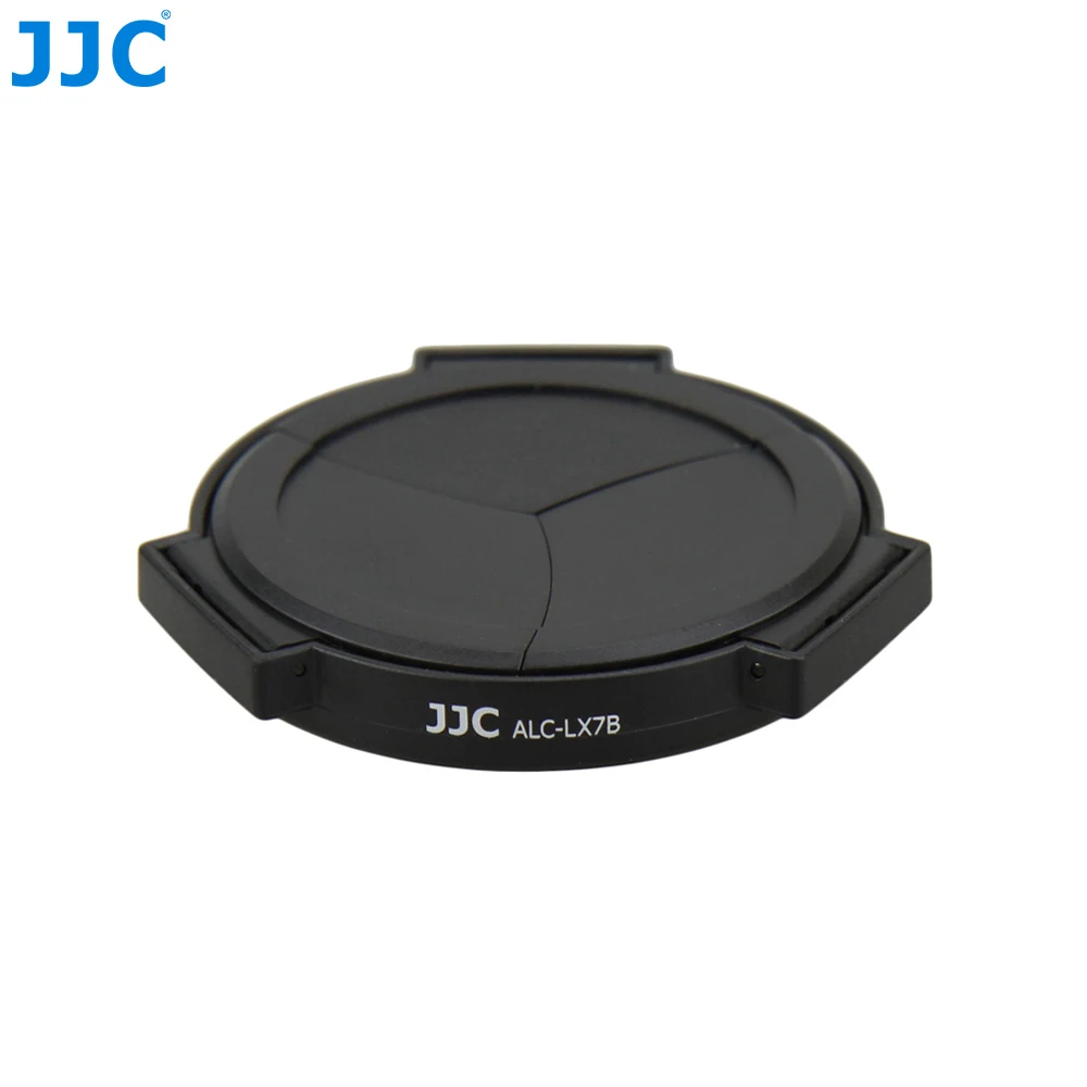 JJC Camera Auto Lens Cap for PANASONIC DMC-LX7/Leica D-Lux6 Black Silver Self-Retaining Automatic Protector