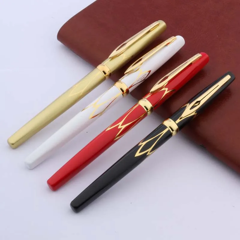 HERO Classic GOLDEN and black red Trim F Nib Fountain Pen School Student Office Gifts Stationery