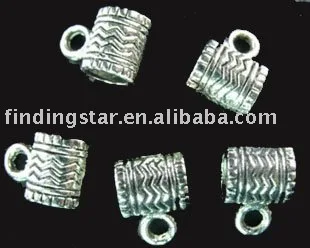 

FREE SHIPPING 180pcs Tibetan silver waved tube bail A468