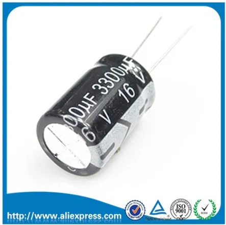 10PCS 16V 3300UF Aluminum Electrolytic Capacitor 3300UF 16V Size 13*21MM 16 V / 3300 UF Electrolytic Capacitor