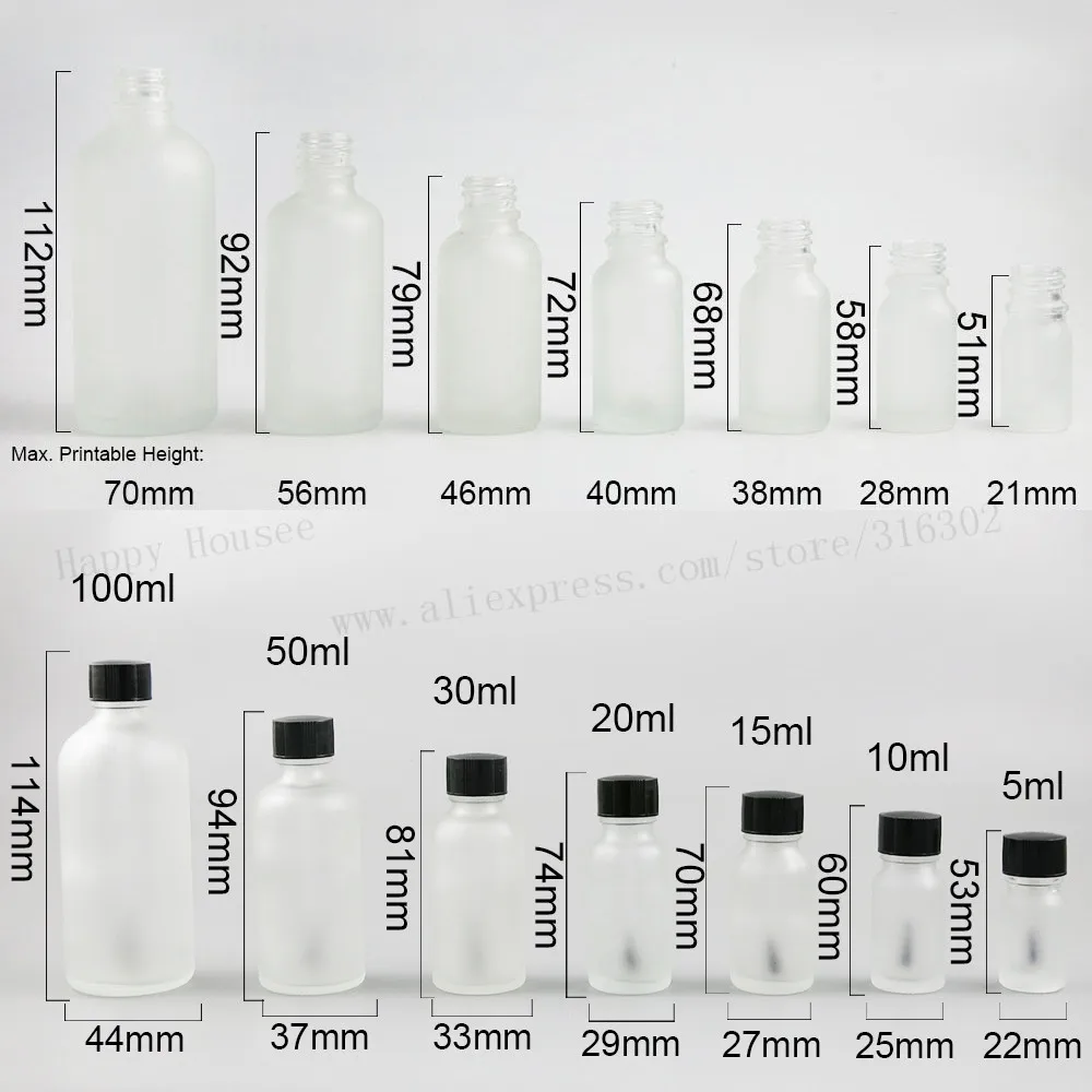 10x5ml 10ml 15ml 20ml 30ml 50ml 100ml boş buzlu şeffaf cam fırçalı şise oje jel için doldurulabilir seyahat şişe