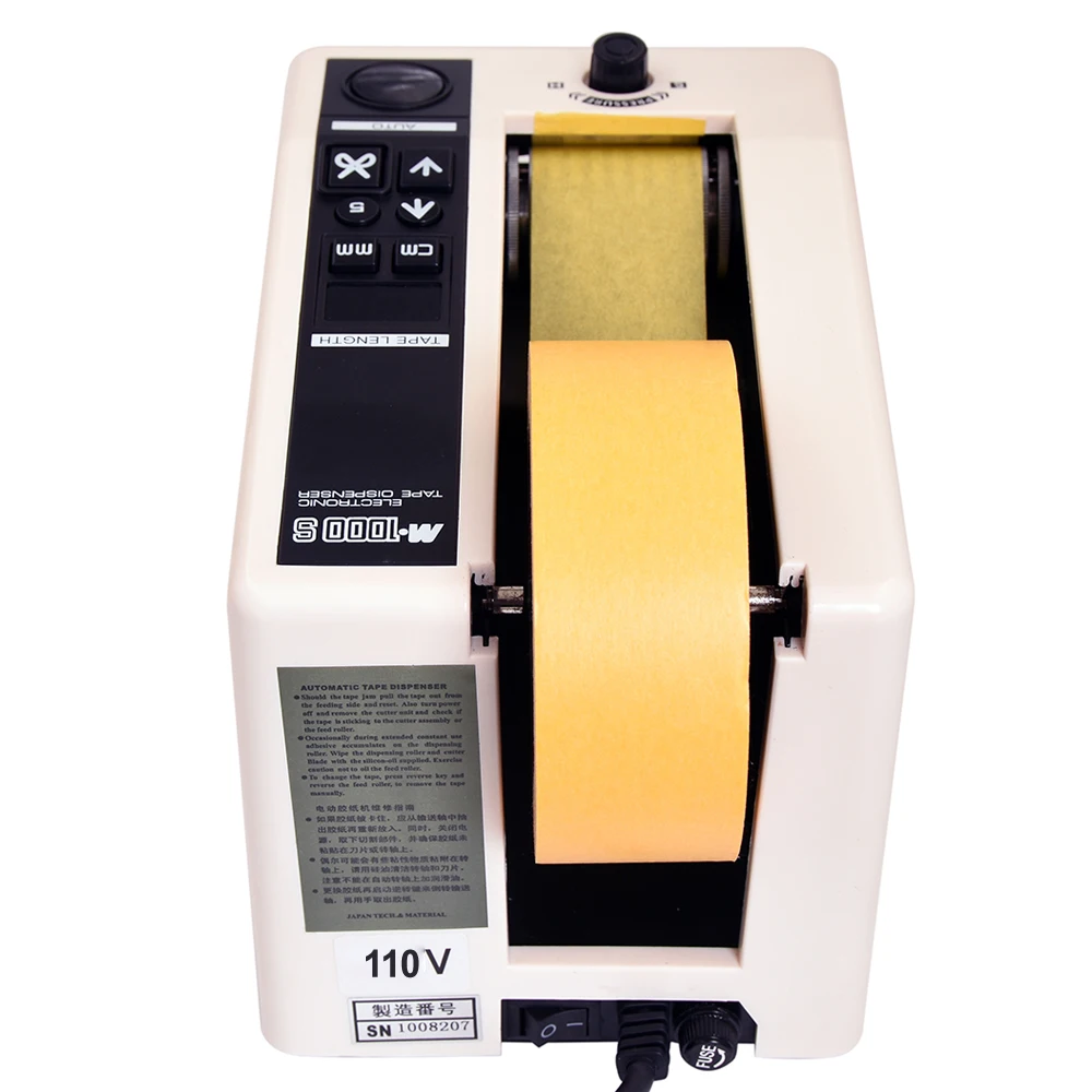 Knokoo M1000S Dispensador de Fita do Cortador de Fita Automático Máquina para 7 ~ 5 50mm de Largura e Comprimento-999 milímetros 220 V/110 V Equipamentos de Escritório