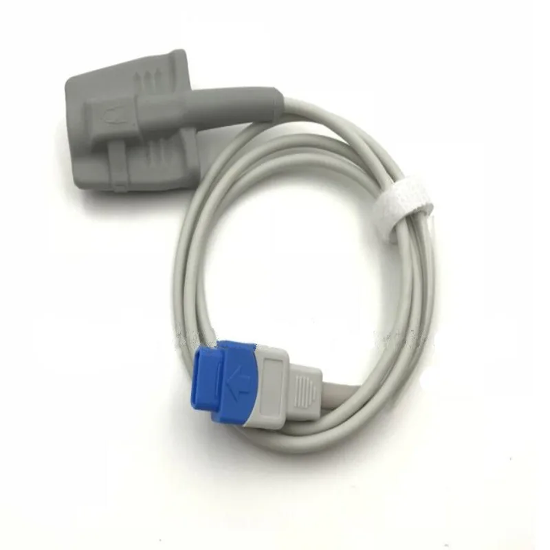Sensor Spo2 de Silicone Sensor Oxímetro Sensor de Oxigênio Compatível para ge Trusignal e Atex Ohmeda Adulto Softtip 1m