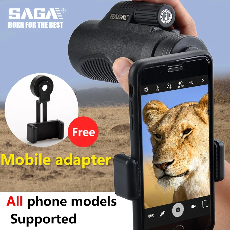 SAGA BAK4 8x32 10x42 Monocular Telescope HD Mini Monocular Outdoor Hunting Camping Scopes Phone