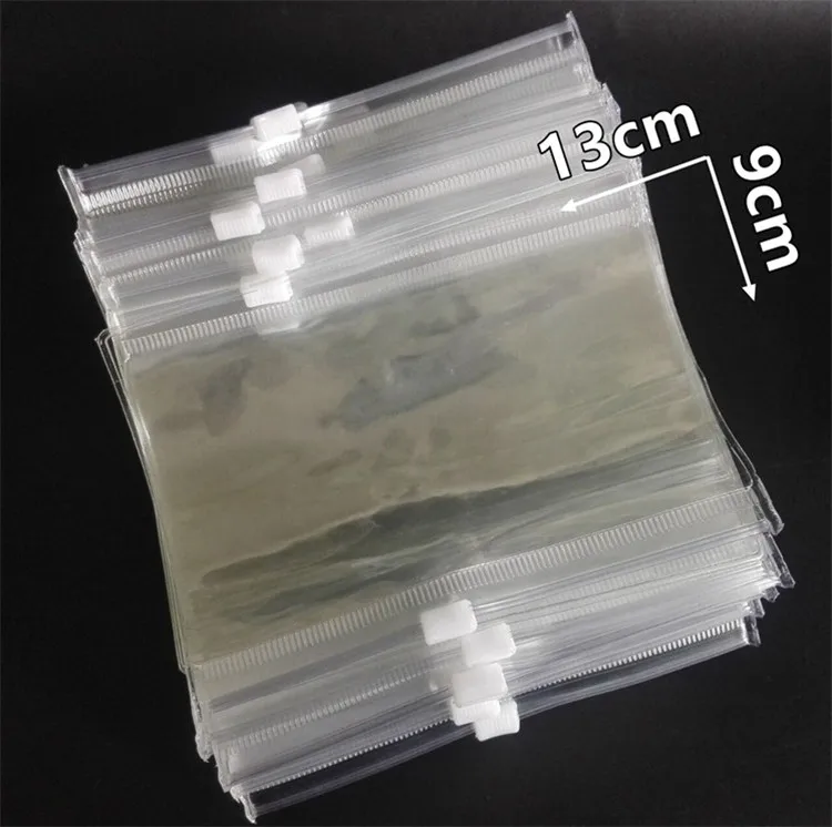 50pcs High Clear Plastic PVC Jewelry Zip Lock Bag  Thick Waterproof Dustproof Battery Earring Beads PVC Trinkets Jewelry Pouches