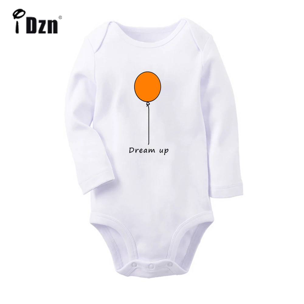 Dream Up Ballon Design Newborn Baby Boys Girls Outfits Jumpsuit Long Sleeve Print Infant Bodysuit Clothes 100% Cotton Sets