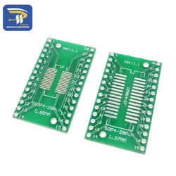 10PCS/LOT SO/SSOP/SOIC/MSOP TSSOP28 / SOP28 turn DIP28 1.27MM / 0.65MM turn 2.54MM IC adapter Socket / Adapter plate / PCB