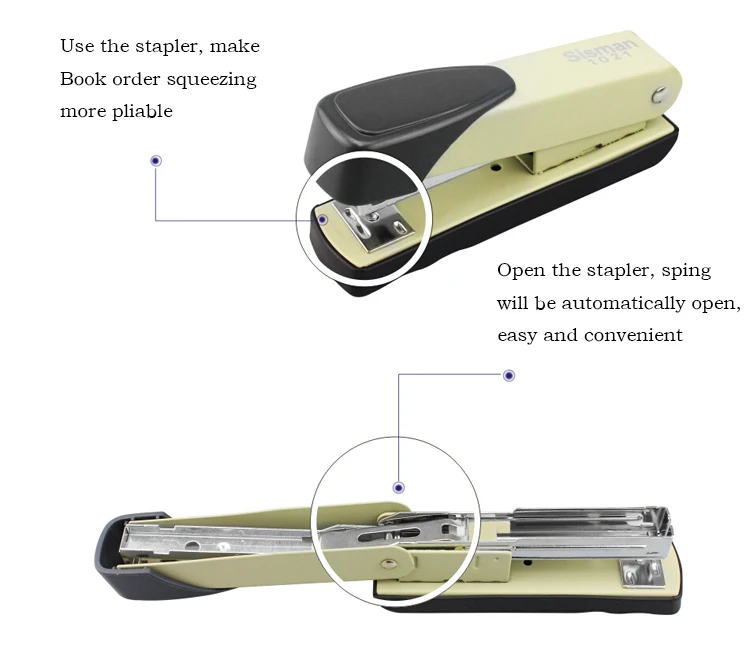 Metal Multi-function Stapler Color large size for 50 sheets Report Paper Bind