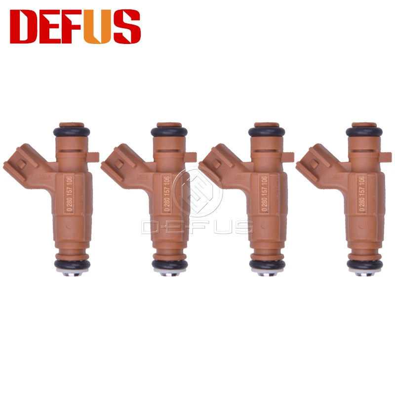 

DEFUS 4X 0280157106 Bico Fuel Injector Nozzle For Cadillac Saab 2.8L 12625902 0 280 157 106 High Performance Values NEW Arrival