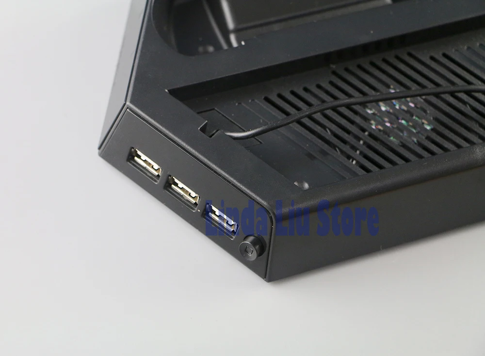 Vertical Stand with Dual Cooling Fans+Dual Controller Charging stand+3 Extra HUB Ports For PS4 Pro Console